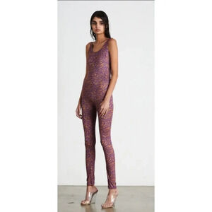 Maisie Wilen Printed Scoop Neck Sleeveless Revenge Body Catsuit Size M